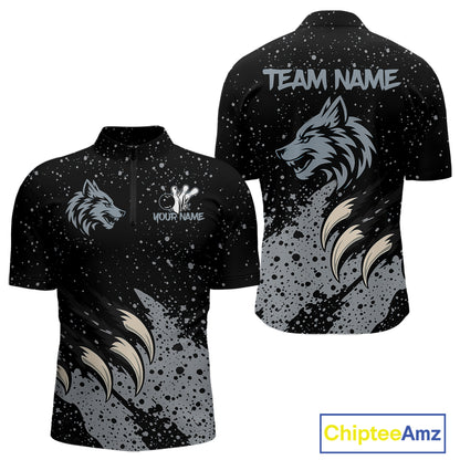 Grey Wolf Bowling Shirts for Team Men Women Custom Bowling Jerseys for Bowlers MBL205