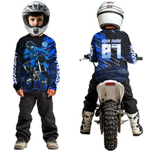 Load image into Gallery viewer, Blue Motocross Racing Jersey Kids Women Men Custom Dirt Bike Shirts Motorcycle Shirt XM494