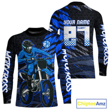 Load image into Gallery viewer, Blue Motocross Racing Jersey Kids Women Men Custom Dirt Bike Shirts Motorcycle Shirt XM494