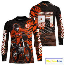 Load image into Gallery viewer, Orange Motocross Racing Jersey Kids Women Men Custom Dirt Bike Shirts Motorcycle Shirt XM494