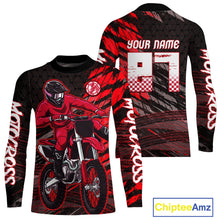Load image into Gallery viewer, Red Motocross Racing Jersey Kids Women Men Custom Dirt Bike Shirts Motorcycle Shirt XM494