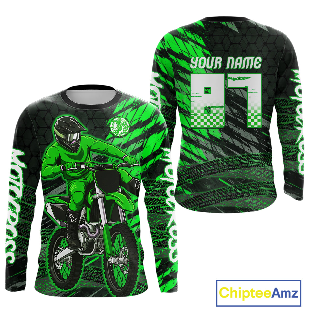 Green Motocross Racing Jersey Kids Women Men Custom Dirt Bike Shirts Motorcycle Shirt XM494
