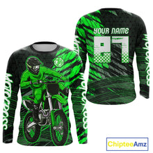 Load image into Gallery viewer, Green Motocross Racing Jersey Kids Women Men Custom Dirt Bike Shirts Motorcycle Shirt XM494