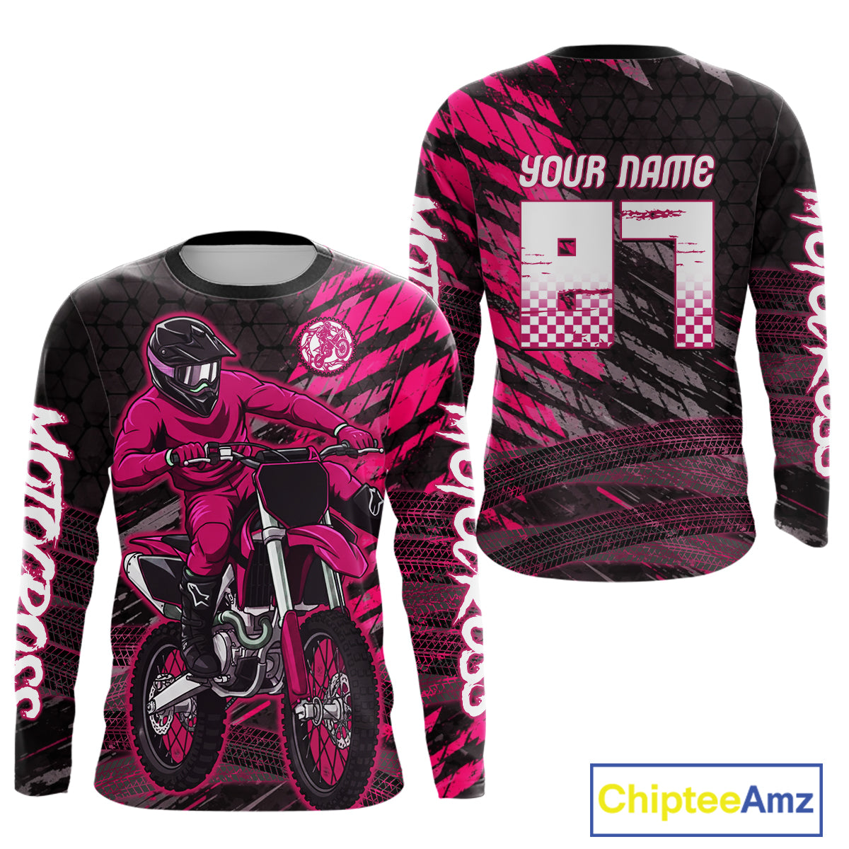 Pink Motocross Racing Jersey Kids Women Men Custom Dirt Bike Shirts Motorcycle Shirt XM494