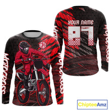 Load image into Gallery viewer, Red Motocross Racing Jersey Kids Women Men Custom Dirt Bike Shirts Motorcycle Shirt XM494