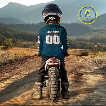 Tiger Motocross Jersey Custom Blue Dirt Bike Shirts for Men Kid Women Racing Jersey XM410