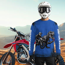 Load image into Gallery viewer, Blue Dinosaur Motocross Jersey Custom Dirt Bike Shirt Men Kid Women Racing Jersey XM411