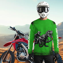 Load image into Gallery viewer, Green Dinosaur Motocross Jersey Custom Dirt Bike Shirt Men Kid Women Racing Jersey XM411