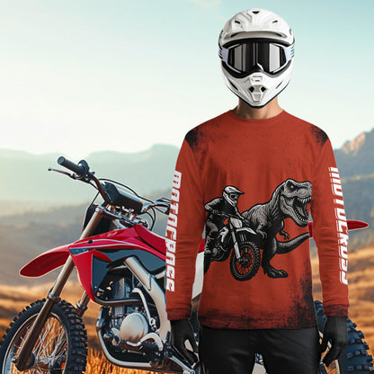 Red Dinosaur Motocross Jersey Custom Dirt Bike Shirt Men Kid Women Racing Jersey XM411
