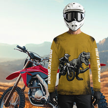 Load image into Gallery viewer, Yellow Dinosaur Motocross Jersey Custom Dirt Bike Shirt Men Kid Women Racing Jersey XM411