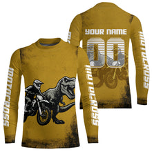 Load image into Gallery viewer, Yellow Dinosaur Motocross Jersey Custom Dirt Bike Shirt Men Kid Women Racing Jersey XM411