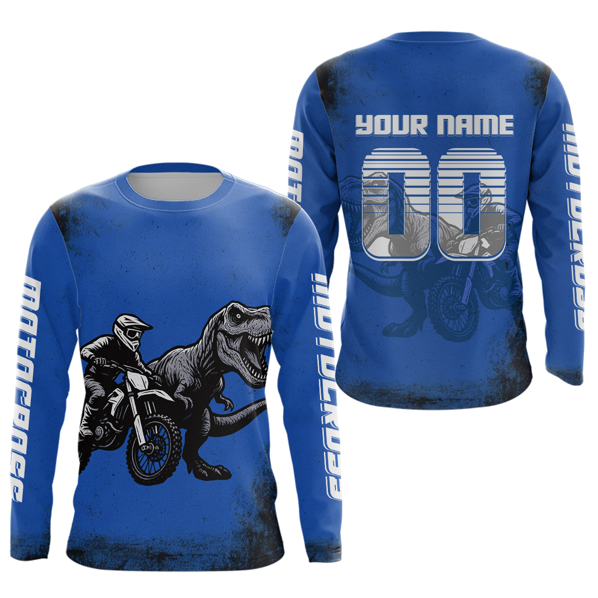 Blue Dinosaur Motocross Jersey Custom Dirt Bike Shirt Men Kid Women Racing Jersey XM411
