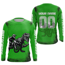 Load image into Gallery viewer, Green Dinosaur Motocross Jersey Custom Dirt Bike Shirt Men Kid Women Racing Jersey XM411