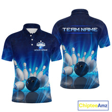 Load image into Gallery viewer, Custom Lightning Bowling Jersey for Men Bowling Team Shirts Bowling Uniform Polo &amp; 1/4 Zip HNT164