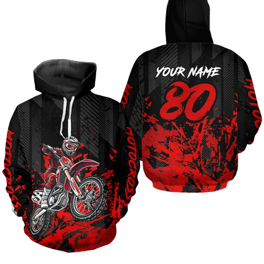 Custom Red Youth Dirt Bike Motorcycle Hoodie Kid Men Women Motocross Jersey Hoodie HOT38