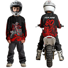 Load image into Gallery viewer, Custom Blue Motocross Jersey Racing Motocycle Shirts for Men Women Kid UPF30+ DNT43