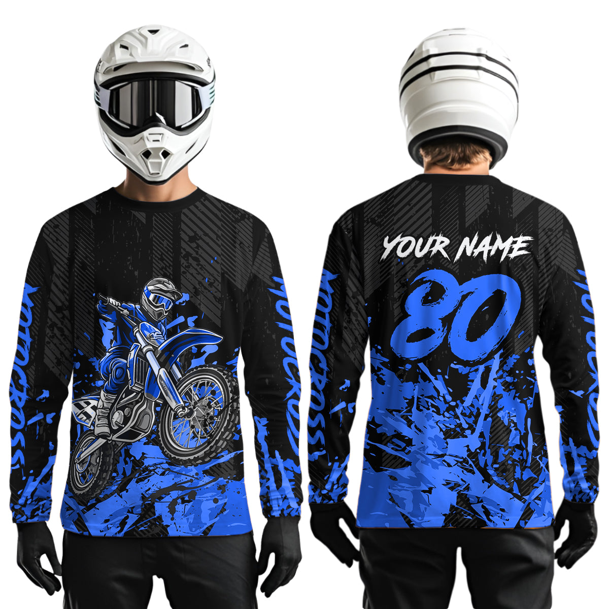 Custom Red Motocross Jersey Racing Motocycle Shirts for Men Women Kid UPF30+ DNT43