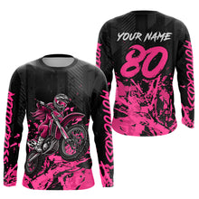 Load image into Gallery viewer, Custom Pink Motocross Jersey Racing Motocycle Shirts for Men Women Kid UPF30+ DNT43