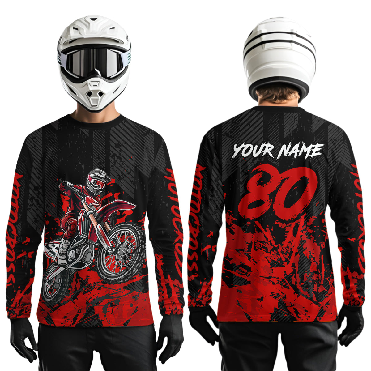 Custom Blue Motocross Jersey Racing Motocycle Shirts for Men Women Kid UPF30+ DNT43