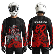 Load image into Gallery viewer, Custom Blue Motocross Jersey Racing Motocycle Shirts for Men Women Kid UPF30+ DNT43