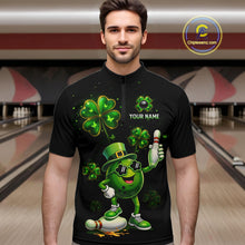 Load image into Gallery viewer, Funny St Patrick Day Bowling Bowling Jersey for Men Bowling Team Shirts Polo &amp; 1/4 Zip HNT192