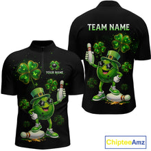 Load image into Gallery viewer, Funny St Patrick Day Bowling Bowling Jersey for Men Bowling Team Shirts Polo &amp; 1/4 Zip HNT192