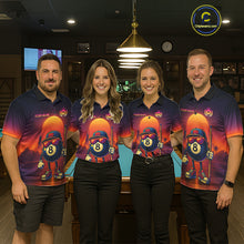 Load image into Gallery viewer, Custom Funny 8 Ball Retro Billiard Shirts for Women Billiard Team Shirts Polo &amp; 1/4 Zip NNT93