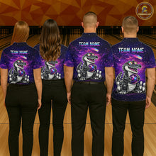 Load image into Gallery viewer, Custom Funny Galaxy Alligator Bowling Jersey for Women Bowling Tournament Polo &amp; 1/4 Zip Bowling Team Shirts HNT218