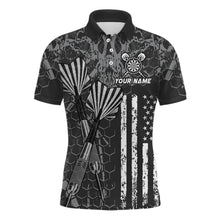 Load image into Gallery viewer, Custom US Flag Darts Shirt for Men Darts Team Jerseys Dart Tourament Polo &amp; 1/4 Zip NNT113