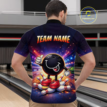Load image into Gallery viewer, Custom Funny Bowling Jersey for Men Bowling Tournament Polo &amp; 1/4 Zip Bowling Team Shirts HNT221