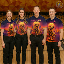 Load image into Gallery viewer, Custom Retro Dinosaur Bowling Jersey for Men Unisex Bowling Shirts for Team Polo &amp; 1/4 Zip HNT242