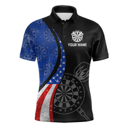 Custom US Flag Dart Shirt For Men, Patriotic Dart Jersey Dart Tournament Retro Darts Board NNT117