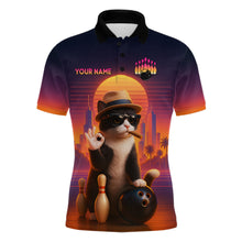 Load image into Gallery viewer, Custom Funny Cat Bowling Jersey for Men Bowling Uniform Bowling Team Shirts Polo &amp; 1/4 Zip HNT196
