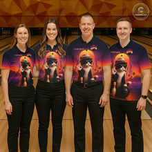 Load image into Gallery viewer, Custom Funny Cat Bowling Jersey for Women Bowling Uniform Bowling Team Shirts Polo &amp; 1/4 Zip HNT196