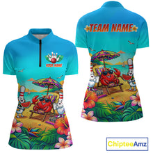Load image into Gallery viewer, Colorful sports jersey with beach-themed design and 'Team Name' text on a white background.
