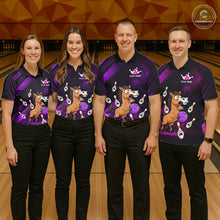 Load image into Gallery viewer, Custom Purple Funny Horse Bowling Jersey for Women Bowling Team Shirts Bowling Tournament HNT184