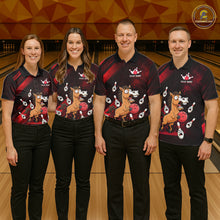 Load image into Gallery viewer, Custom Red Funny Horse Bowling Jersey for Men Bowling Team Shirts Bowling Tournament HNT184