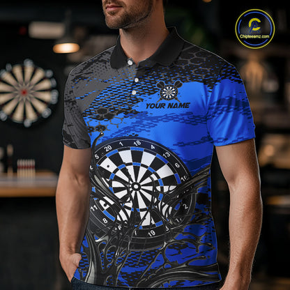 Blue Splatter Dartboard Custom Darts Shirt for Men Darts Team Jerseys Dartboard Shirt NNT303