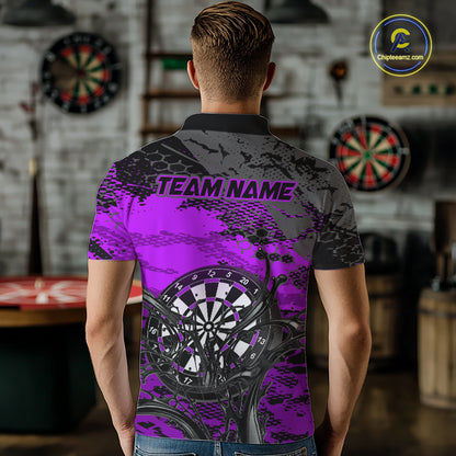Purple Splatter Dartboard Custom Darts Shirt for Men Darts Team Jerseys Dartboard Shirt NNT303