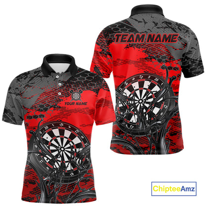 Red Splatter Dartboard Custom Darts Shirt for Men Darts Team Jerseys Dartboard Shirt NNT303