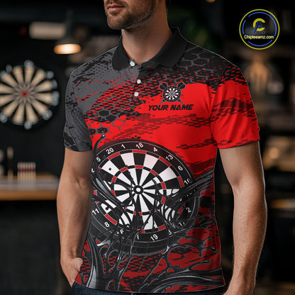 Red Splatter Dartboard Custom Darts Shirt for Men Darts Team Jerseys Dartboard Shirt NNT303