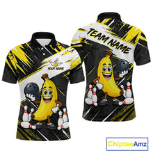 Load image into Gallery viewer, Custom Funny Banana Bowling Shirt for Men Bowling League Bowling Team Shirts Bowling Uniform HNT336