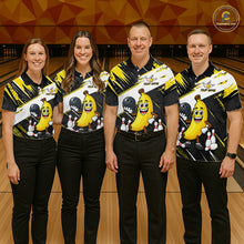 Load image into Gallery viewer, Custom Funny Banana Bowling Shirt for Men Bowling League Bowling Team Shirts Bowling Uniform HNT336