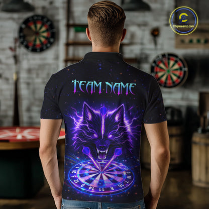Custom Galaxy Thunder Wolf Darts Board Dart Shirts For Men Darts Team Jerseys Dart League NNT150