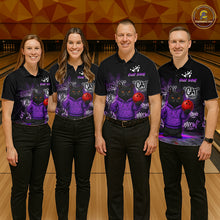 Load image into Gallery viewer, Custom Funny Black Cat Bowling Jersey for Women Bowling League Bowling Team Shirts HN289