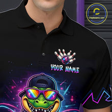 Load image into Gallery viewer, Custom Funny Neon Alligator Bowling Jersey for Men Bowling League Bowling Team Shirts HN294