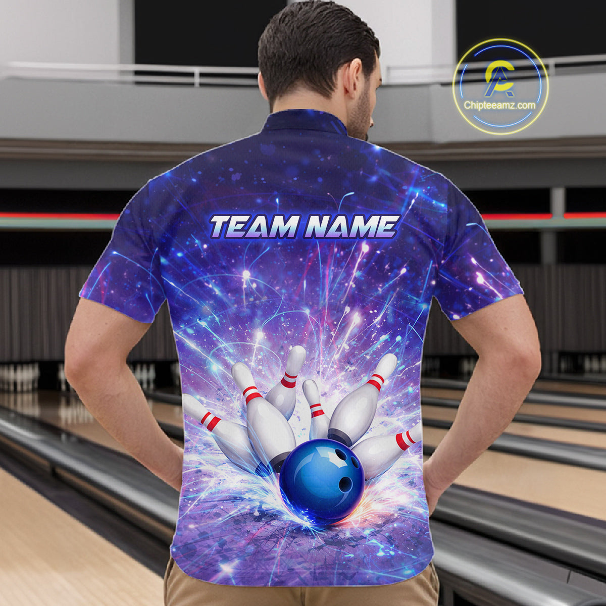 Custom Bowling Jersey for Men Bowling Uniform Polo & 1/4 Zip Bowling Shirts for Bowler and Team HNT231