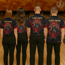 Load image into Gallery viewer, Custom Cracked Angry Bowling Shirts for Men Bowling Team Jersey Bowling League HNT298