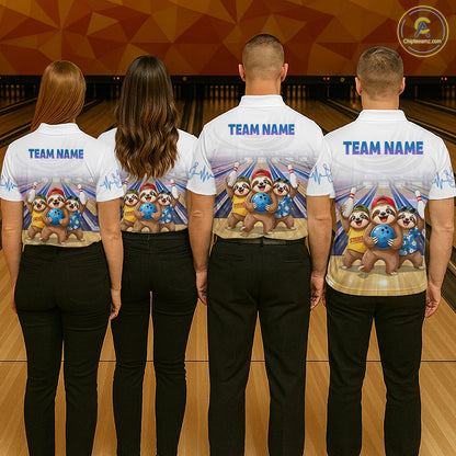 Custom Funny Sloth Bowling Shirt for Men Bowling Team Jersey Bowling League Bowling Cloth HNT299