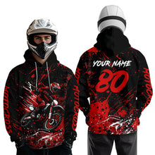 Load image into Gallery viewer, Custom Red Motocross Hoodie Jersey for Kid Men Women Dirt Bike Racing Motorcycle Hoodie HOT34